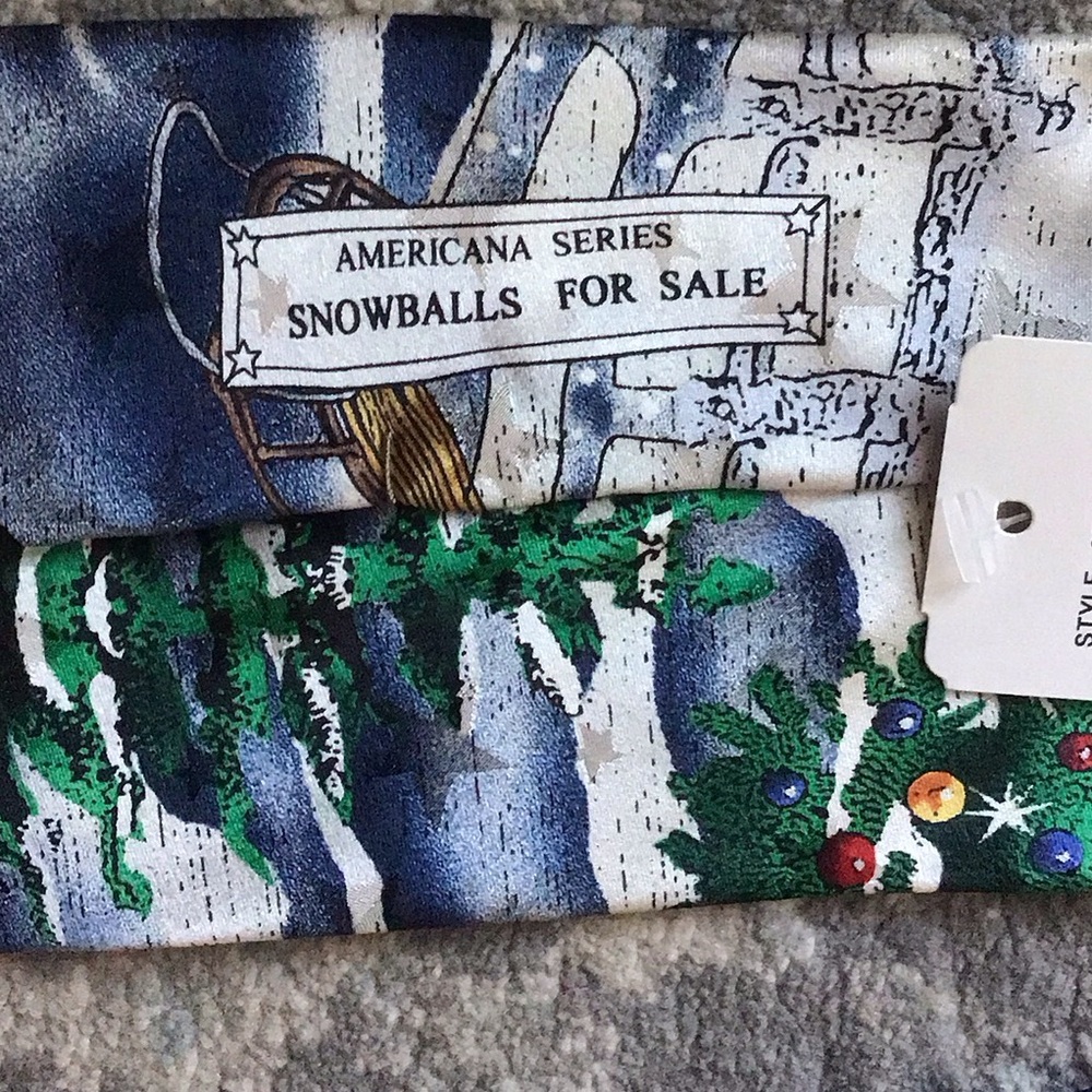 Vintage NWT Tango by Max Raab Silk Tie Holiday Christmas USA Americana - Picture 3 of 6